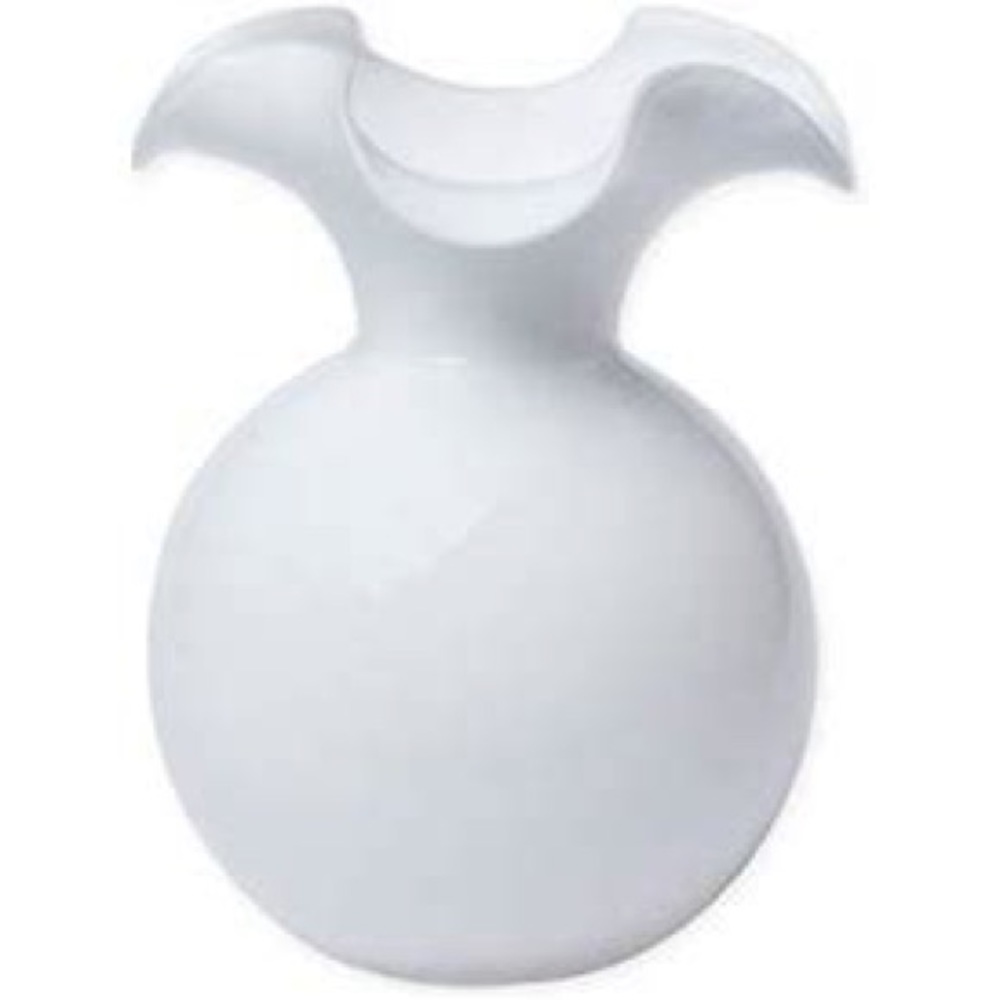 NWT Vietri White Glass Bud Vase. Italian. With Box